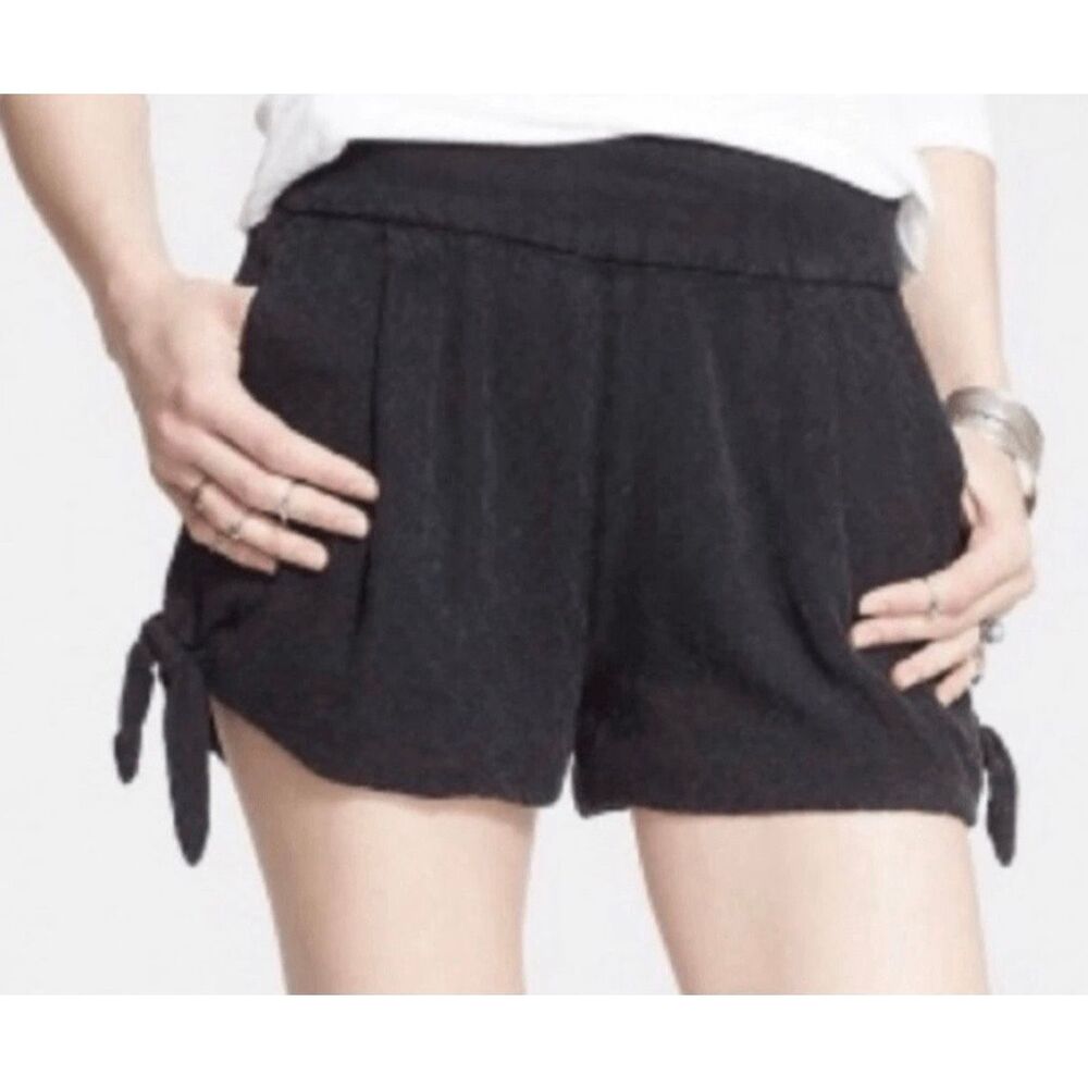 Free People‎ Bella Embroidered Side Tie Shorts Size S Pockets